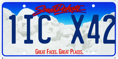 SD license plate 1ICX42