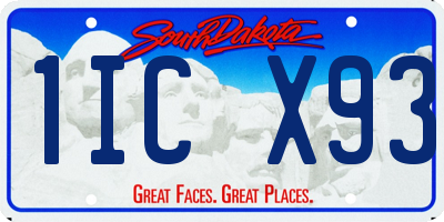SD license plate 1ICX93