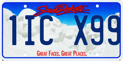 SD license plate 1ICX99