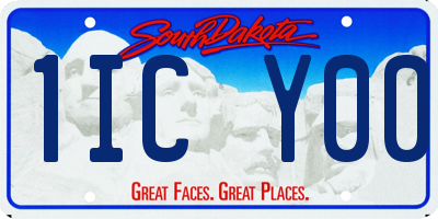 SD license plate 1ICY00