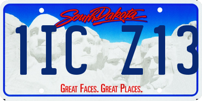 SD license plate 1ICZ13