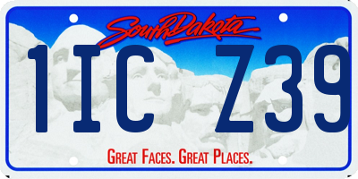 SD license plate 1ICZ39