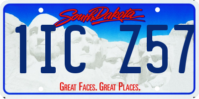 SD license plate 1ICZ57