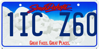 SD license plate 1ICZ60