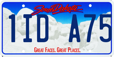 SD license plate 1IDA75