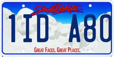 SD license plate 1IDA80