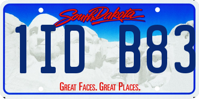 SD license plate 1IDB83