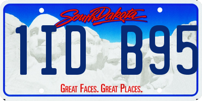 SD license plate 1IDB95