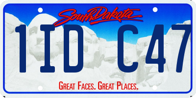 SD license plate 1IDC47