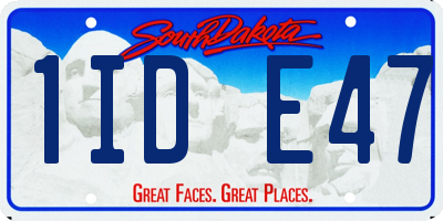 SD license plate 1IDE47