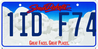SD license plate 1IDF74