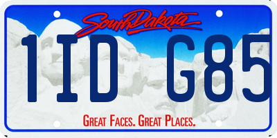 SD license plate 1IDG85