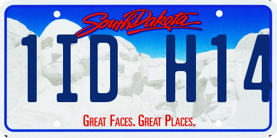 SD license plate 1IDH14