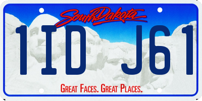SD license plate 1IDJ61
