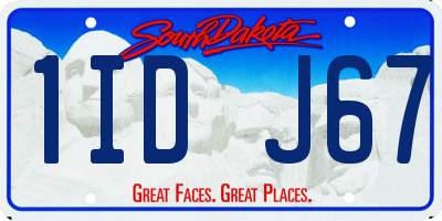 SD license plate 1IDJ67