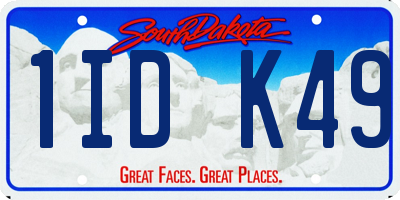 SD license plate 1IDK49
