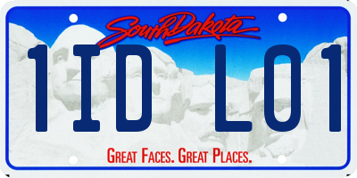 SD license plate 1IDL01