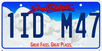 SD license plate 1IDM47
