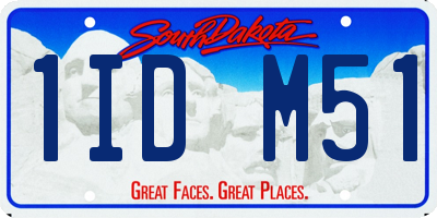SD license plate 1IDM51