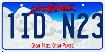 SD license plate 1IDN23