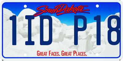 SD license plate 1IDP18