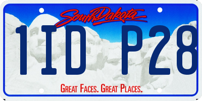 SD license plate 1IDP28