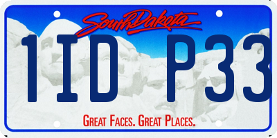 SD license plate 1IDP33