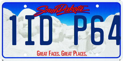 SD license plate 1IDP64