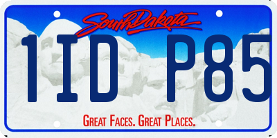 SD license plate 1IDP85