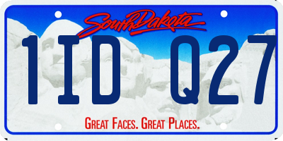 SD license plate 1IDQ27
