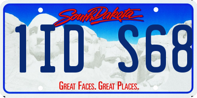 SD license plate 1IDS68
