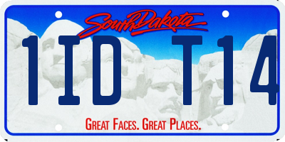 SD license plate 1IDT14
