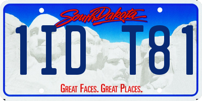 SD license plate 1IDT81