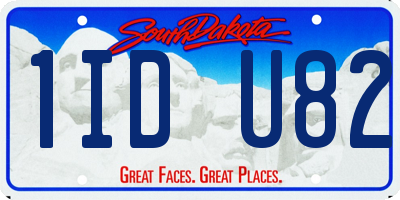 SD license plate 1IDU82