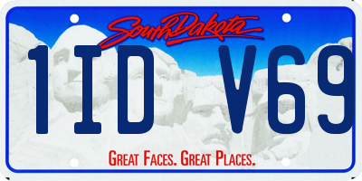 SD license plate 1IDV69