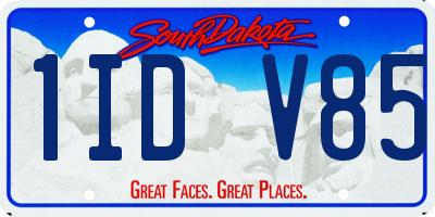 SD license plate 1IDV85