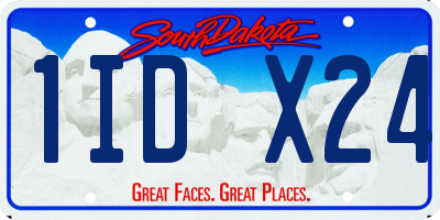 SD license plate 1IDX24