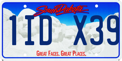 SD license plate 1IDX39