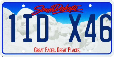 SD license plate 1IDX46