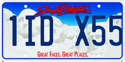 SD license plate 1IDX55