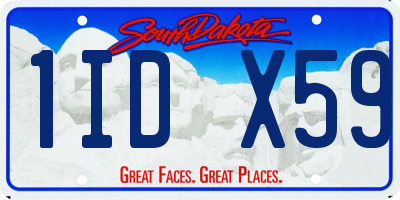 SD license plate 1IDX59