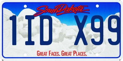 SD license plate 1IDX99