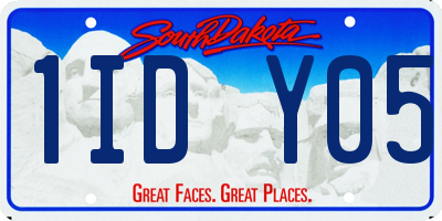 SD license plate 1IDY05