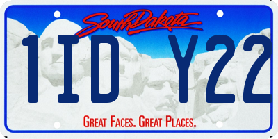 SD license plate 1IDY22