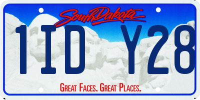 SD license plate 1IDY28