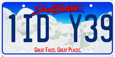 SD license plate 1IDY39