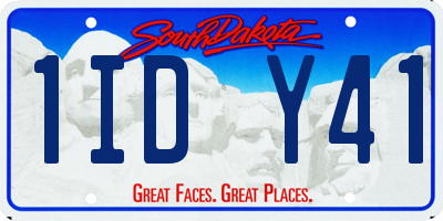 SD license plate 1IDY41