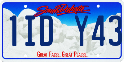 SD license plate 1IDY43