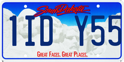 SD license plate 1IDY55
