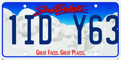 SD license plate 1IDY63